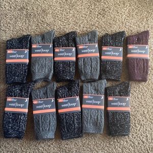 Women’s boot socks Set of  11 single socks